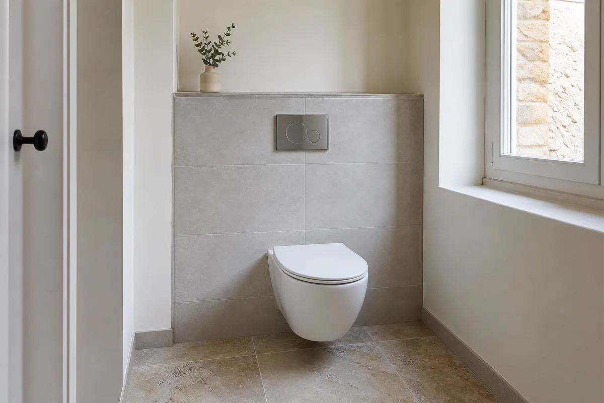 Pose de WC suspendu : prix, bâti-support et pièges à éviter